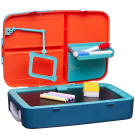 Набор для рисования Junfa Юный художник в чемоданчике-ранце, оранжево-голубой