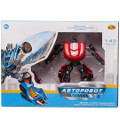 Робот-трансформер ABtoys Авторобот красный с белой полосой в коробке, 1:43