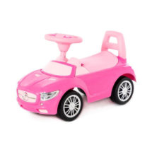 Игрушка-каталка ПОЛЕСЬЕ автомобиль "SuperCar" №1 со звуковым сигналом (розовая)