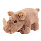 Мягкая игрушка ABtoys В дикой природе Носорог коричневый, 18 см.