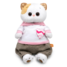Мягкая игрушка BUDI BASA Кошка Ли-Ли в худи с сердечком и штанах 27 см