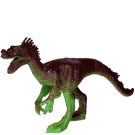Игровой набор Junfa Динозавры (2 больших динозавра, 2 маленьких динозавра, детали для сборки динозавра, фигурка человека, чемоданчик) свет, звук