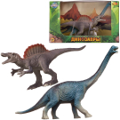 Игровой набор ABtoys Юный натуралист Динозавры: Брахиозавр против Спинозавра