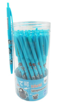 Ручка шариковая CENTRUM автомат КАВАИ ПИНГВИНЫ, корпус Slim прорезиненный, цвет чернил синий, 0,7 мм