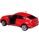 Машина металлическая 1:24 scale BMW X6, цвет красный, двери и капот открываются