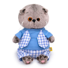 Мягкая игрушка BUDI BASA Кот Басик BABY в голубом костюмчике 20 см
