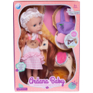 Кукла Junfa Ardana Baby блондинка в бело-розовом платье с единорогом 32,5 см