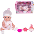Пупс ABtoys Baby Ardana 30см, в розовом платье, шапочке и носочках, в наборе с аксессуарами, в коробке