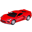 Машинка металлическая Abtoys АвтоСити 1:36 "Спортивная-2", инерционная с открывающими передними дверцами , красная, свет, звук