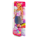 Кукла Defa Lucy Модница в платье с пайетками с бело-розовым верхом и серой юбкой 29 см