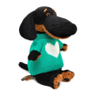 Мягкая игрушка BUDI BASA Собака Ваксон в свитере с сердцем 25 см