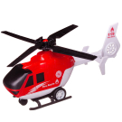 Игровой набор Junfa Пожарная служба (2 машинки, вертолет, мотоцикл инерционные, пластмассовые, дорожные знаки)