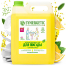 SYNERGETIC Гель для мытья посуды Сочный лимон антибактериальный биоразлагаемый 5 л