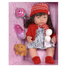Пупс-кукла "Baby Ardana", в платье и красной курточке, в наборе с аксессуарами, в коробке, 40см