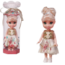 Кукла ABtoys Emily мини в прозрачной коробочке (блондинка, двухцветное платье), 16,5см