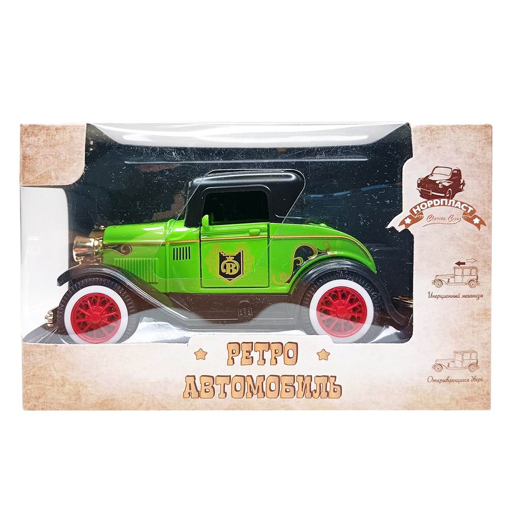 Машинка НОРДПЛАСТ Ретро-автомобиль кузов купе зеленый Машинка НОРДПЛАСТ Ретро-автомобиль кузов купе зеленый