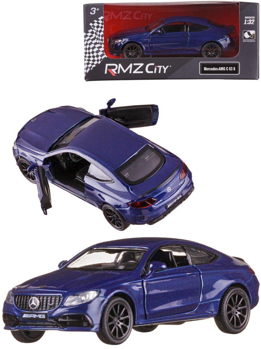 Машина металлическая RMZ City 1:32 Mercedes-Benz C63 AMG Coupe 2019 синий Машина металлическая RMZ City 1:32 Mercedes-Benz C63 AMG Coupe 2019 синий