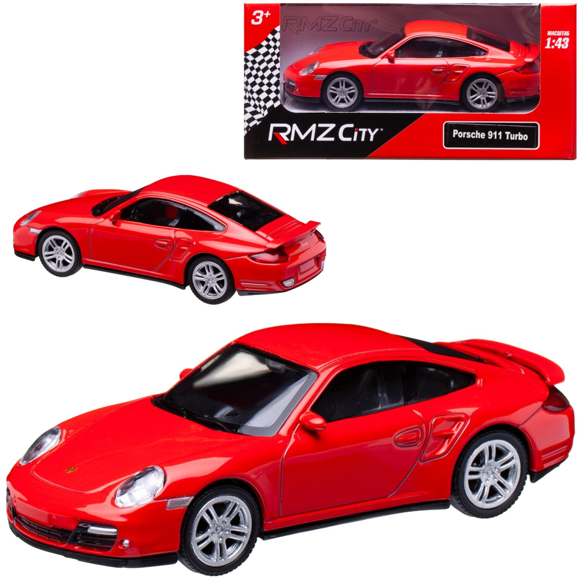 Машинка металлическая Uni-Fortune RMZ City 1:43 Porsche 911 Turbo, без механизмов (цвет красный) Машинка металлическая Uni-Fortune RMZ City 1:43 Porsche 911 Turbo, без механизмов (цвет красный)