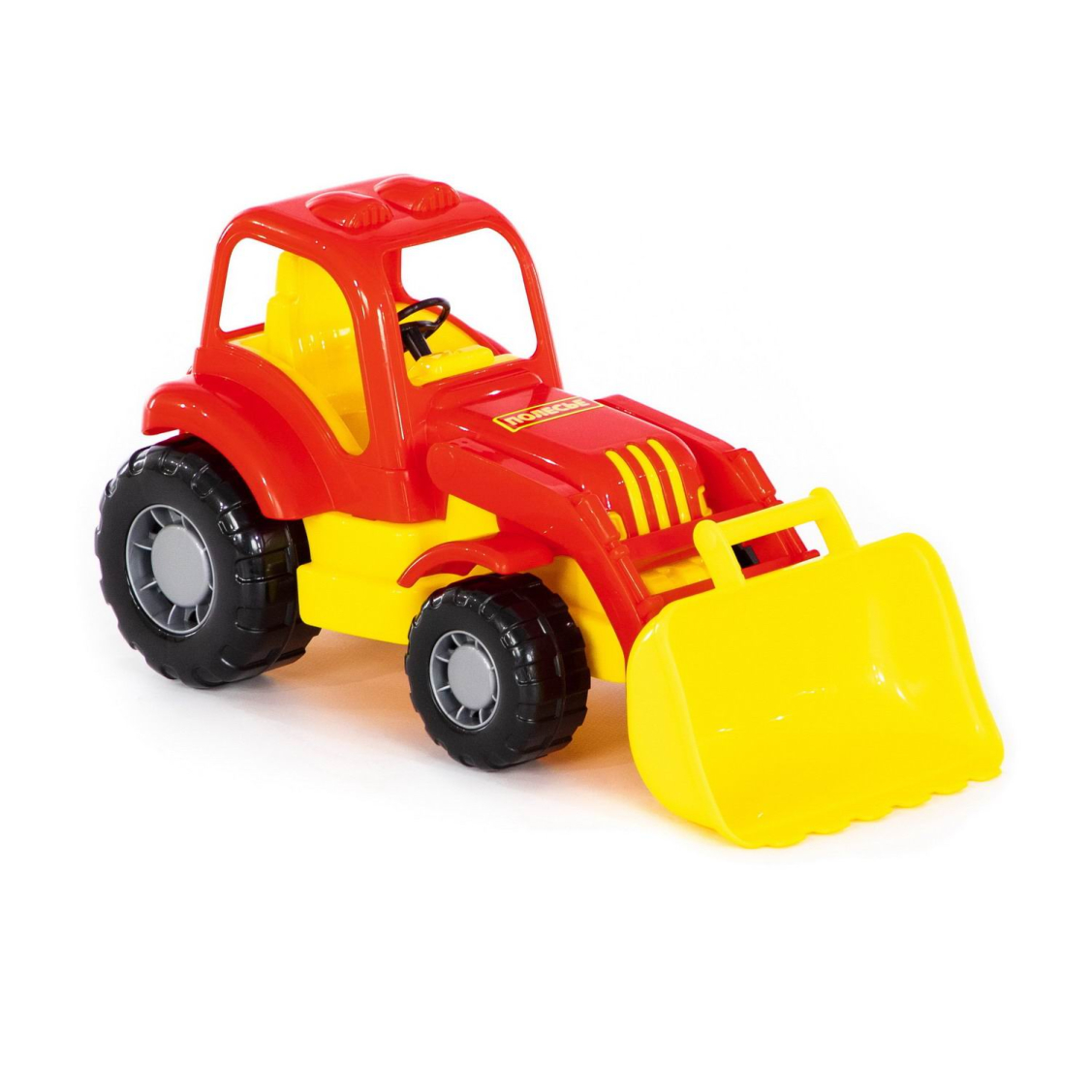 Машинка ПОЛЕСЬЕ Трактор-погрузчик Силач, красно-желтый Машинка ПОЛЕСЬЕ Трактор-погрузчик Силач, красно-желтый