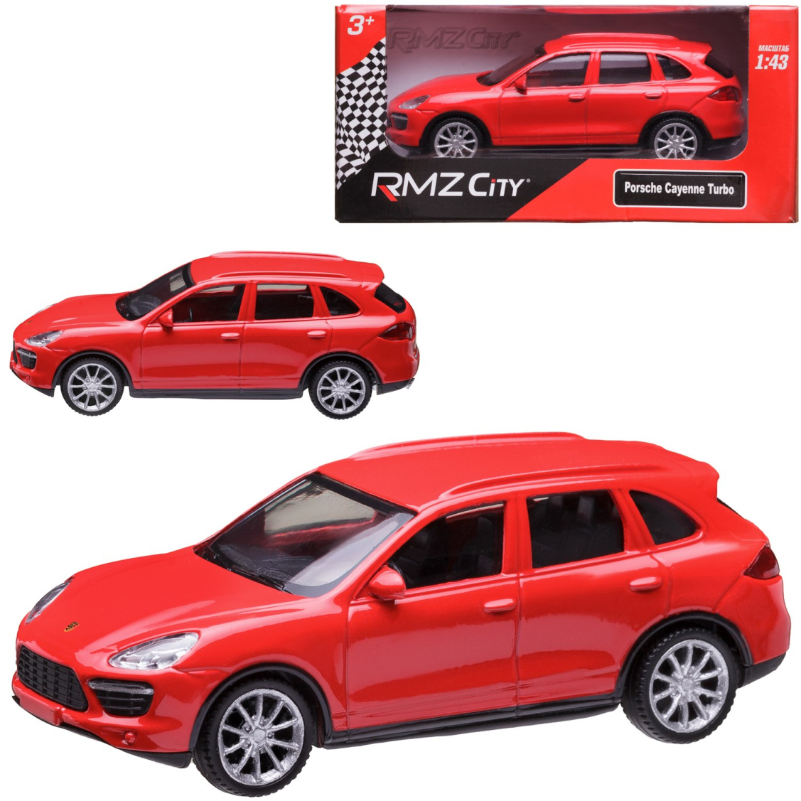 Машинка металлическая Uni-Fortune RMZ City 1:43 Porsche Cayenne Turbo , без механизмов, цвет красный, 12,5 x 5,6 x 5,9 см Машинка металлическая Uni-Fortune RMZ City 1:43 Porsche Cayenne Turbo , без механизмов, цвет красный, 12,5 x 5,6 x 5,9 см