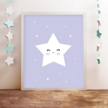 Интерьерный дизайнерский постер "Моя звездочка" (размер А4) Интерьерный дизайнерский постер "Моя звездочка" (размер А4)