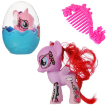 Пони Junfa фиолетовая с расческой в яйце (с узорами) Пони Junfa фиолетовая с расческой в яйце (с узорами)