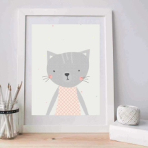 Интерьерный дизайнерский постер "Мяу кис-кис" (размер А4) Интерьерный дизайнерский постер "Мяу кис-кис" (размер А4)