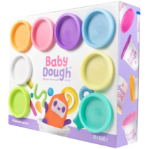 Тесто для лепки BabyDough 8 цветов пастельные Тесто для лепки BabyDough 8 цветов пастельные