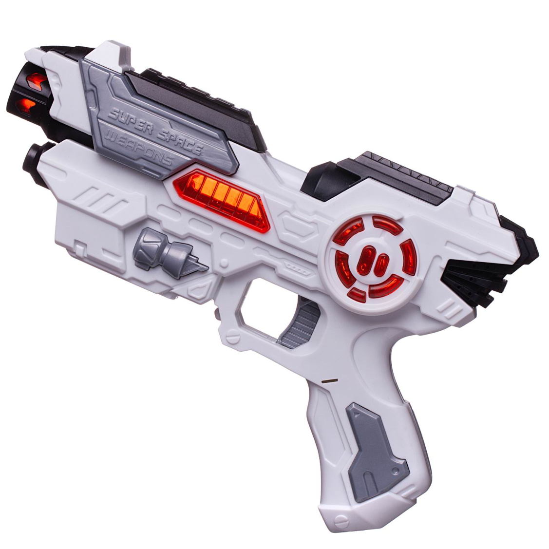 Бластер ABtoys Космобластер на батарейках, в коробке 32х6,3х22 см, бело-серо-красный Бластер ABtoys Космобластер на батарейках, в коробке 32х6,3х22 см, бело-серо-красный