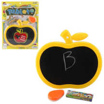 Доска меловая "Яблоко" с губкой стирателем, два цвета в ассортименте Доска меловая "Яблоко" с губкой стирателем, два цвета в ассортименте