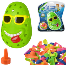 Игрушка заводная Junfa Озорная зеленая картошка в наборе с 50 водяными бомбочками Игрушка заводная Junfa Озорная зеленая картошка в наборе с 50 водяными бомбочками