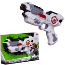 Бластер ABtoys Космобластер на батарейках, в коробке 32х6,3х22 см, бело-серо-красный Бластер ABtoys Космобластер на батарейках, в коробке 32х6,3х22 см, бело-серо-красный