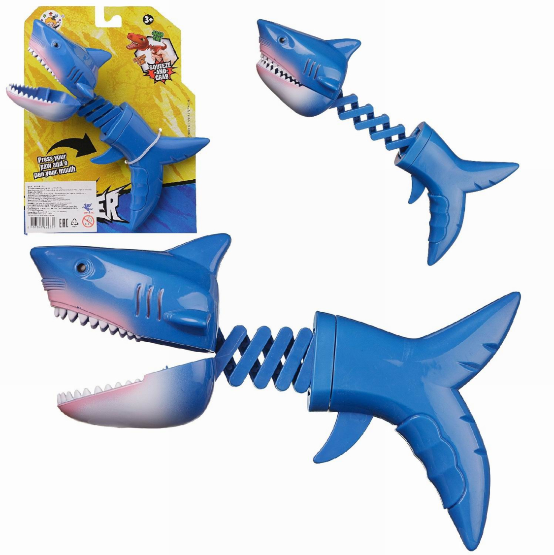Junfa Зубастики Акула синяя выдвижная 19 см Junfa Зубастики Акула синяя выдвижная 19 см