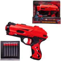 Бластер красно-черный в наборе с аксессуарами и 6 мягкими пулями Бластер красно-черный в наборе с аксессуарами и 6 мягкими пулями