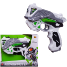Бластер ABtoys Космобластер на батарейках, в коробке 19х5х16 см, бело-серо-зеленый Бластер ABtoys Космобластер на батарейках, в коробке 19х5х16 см, бело-серо-зеленый