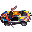 Машинка Junfa Джип граффити1:32 металлический с открывающимися дверцами инерционный, модель 2 (желто-сине-красно-белый) Машинка Junfa Джип граффити1:32 металлический с открывающимися дверцами инерционный, модель 2 (желто-сине-красно-белый)