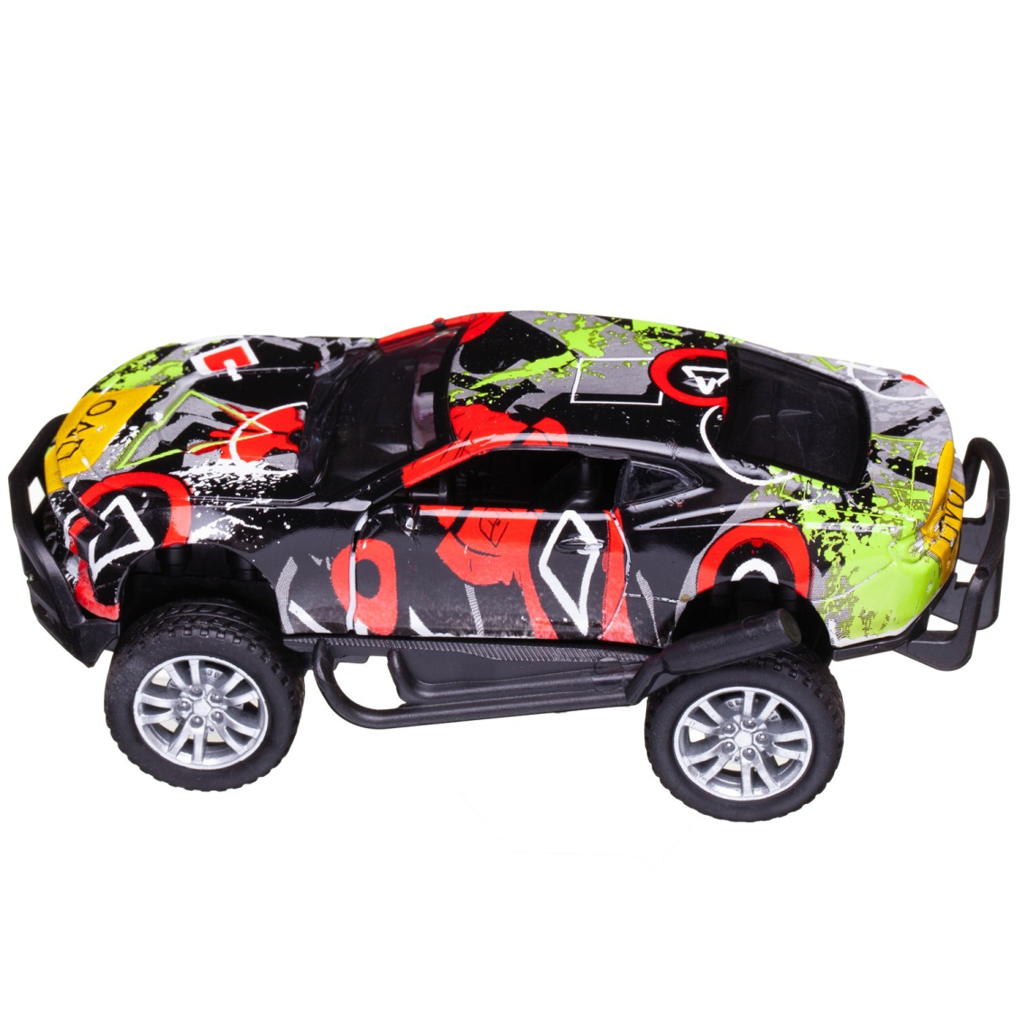 Машинка Junfa Джип граффити1:32 металлический с открывающимися дверцами инерционный, модель 3 (зелено-черно-красно-белый) Машинка Junfa Джип граффити1:32 металлический с открывающимися дверцами инерционный, модель 3 (зелено-черно-красно-белый)